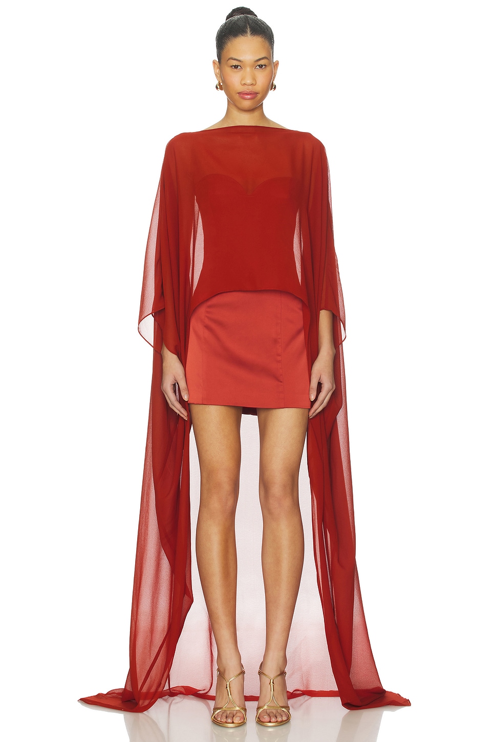 Carina Mini Dress in Rust View 1 of 4