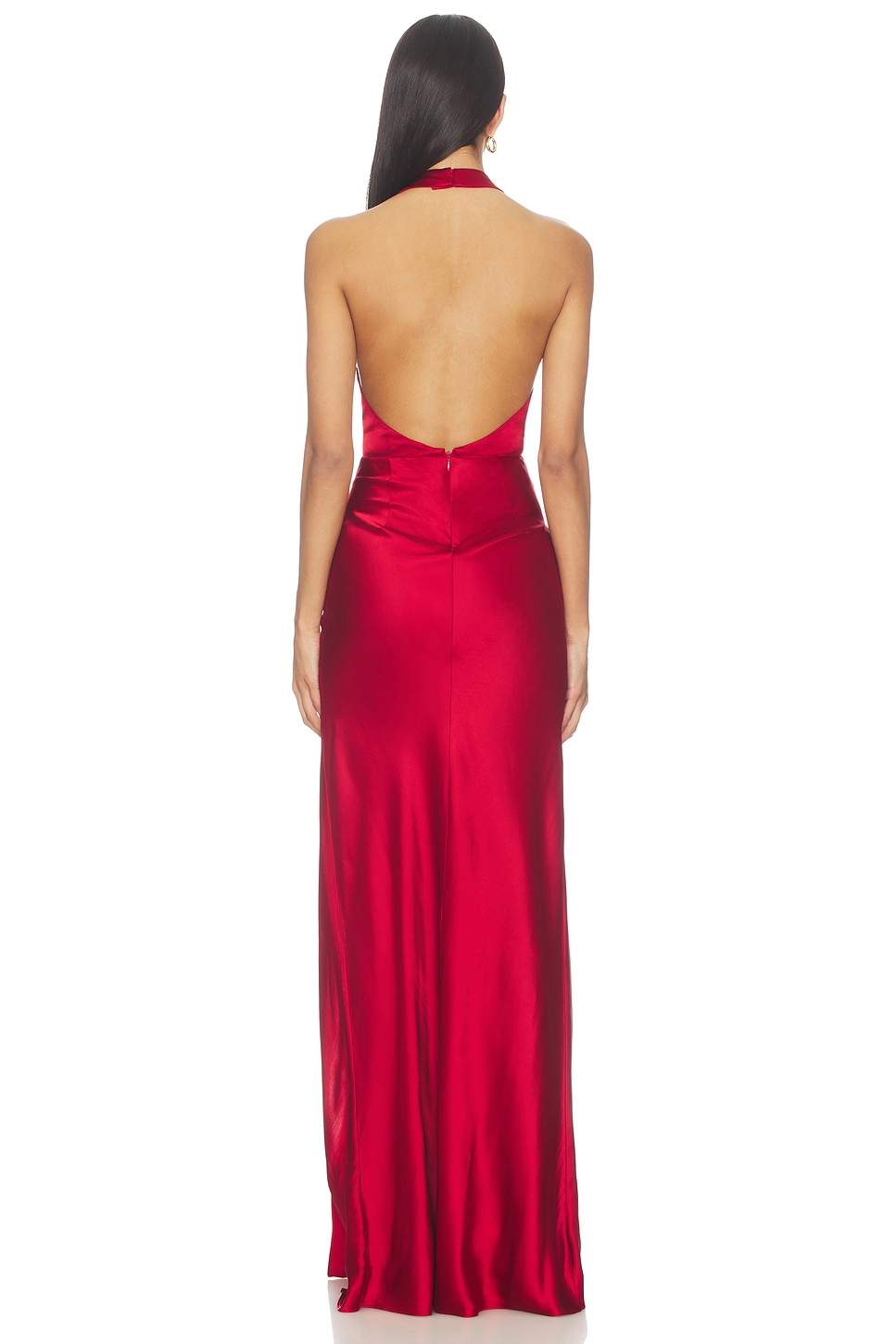 carlotta wine ruched draped chiffon dress CARLOTTAnWINE RUCHED DRAPED CHIFFON DRESS