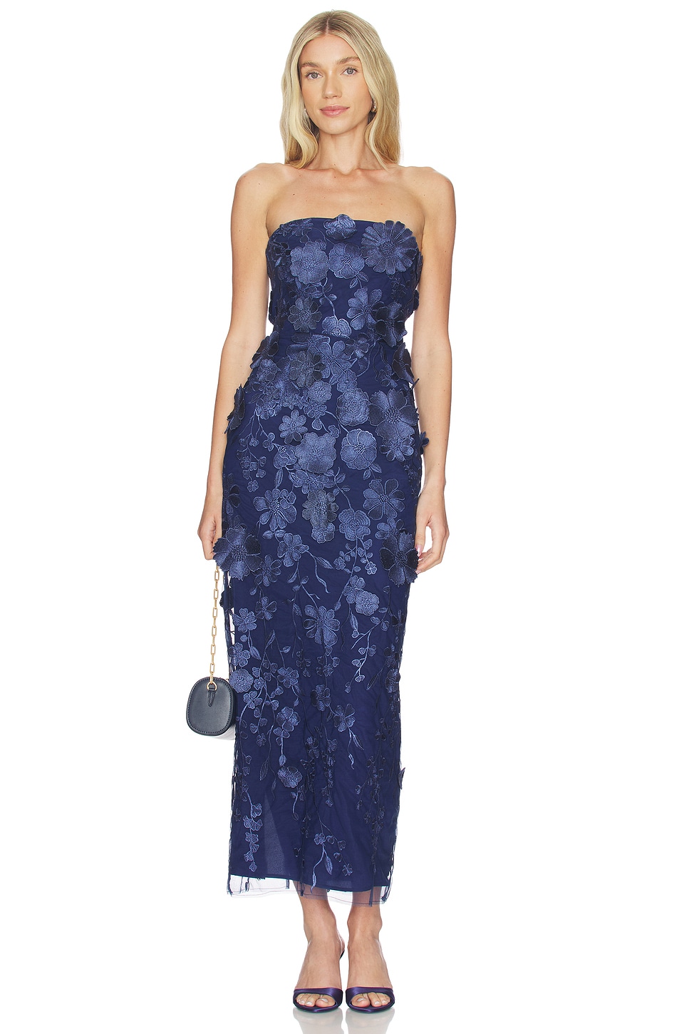 Popin Gown in Navy View 1 of 4