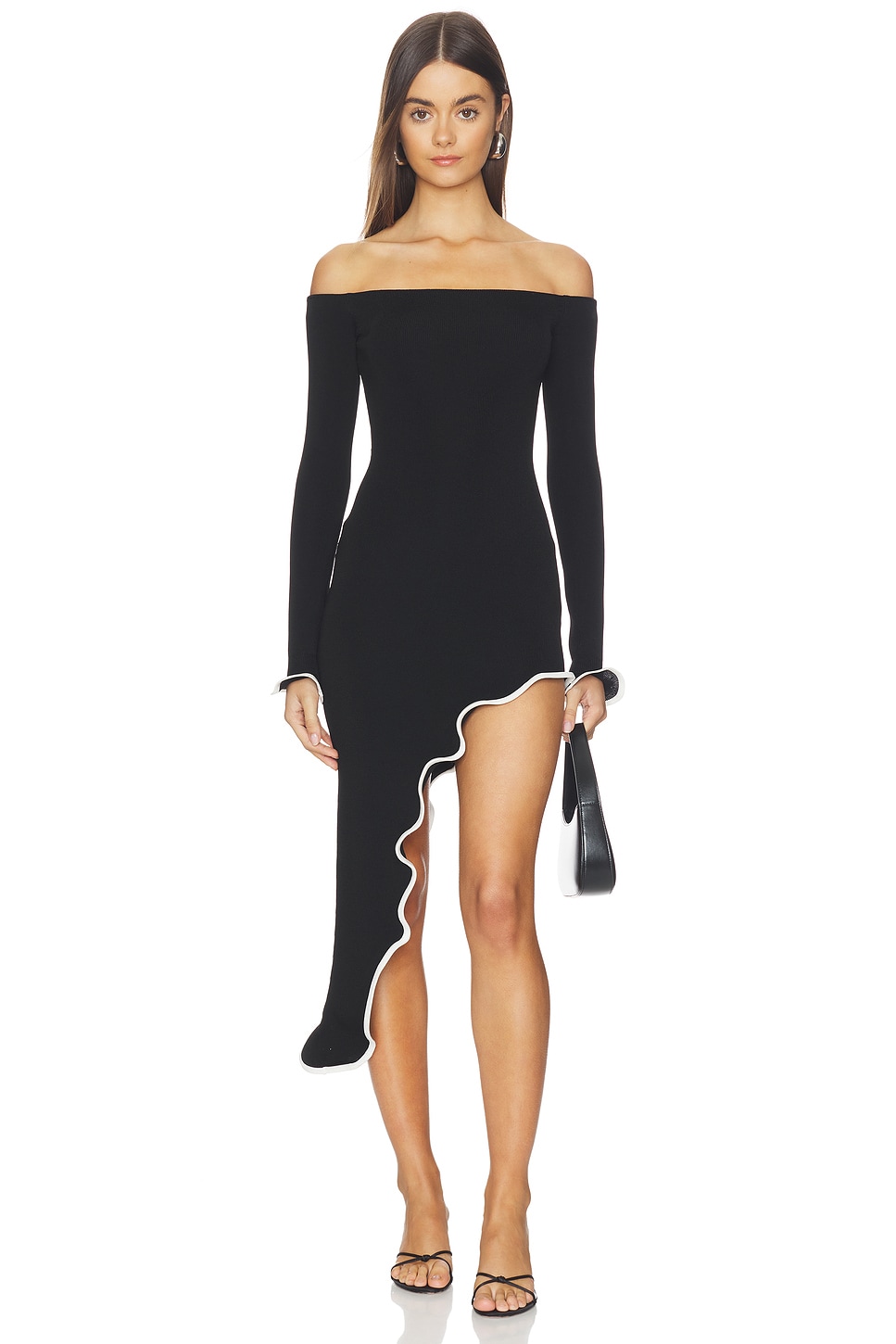 black mini tank dress Aria Black Sequin Dress with Tiered Skirt  Frock and Frill