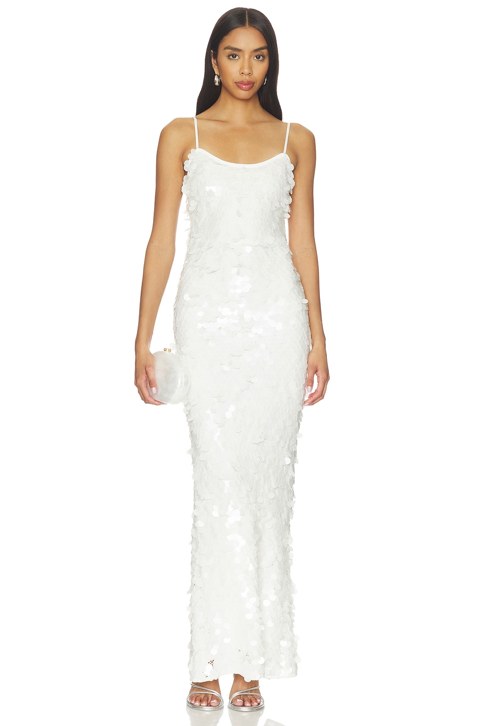 Ilara Maxi Dress in Ivory Pearl View 1 of 4