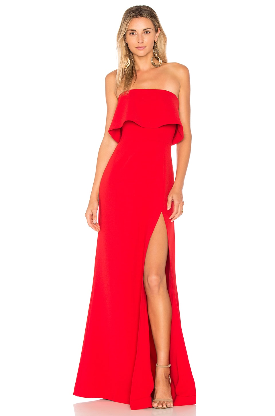 revolve red gown