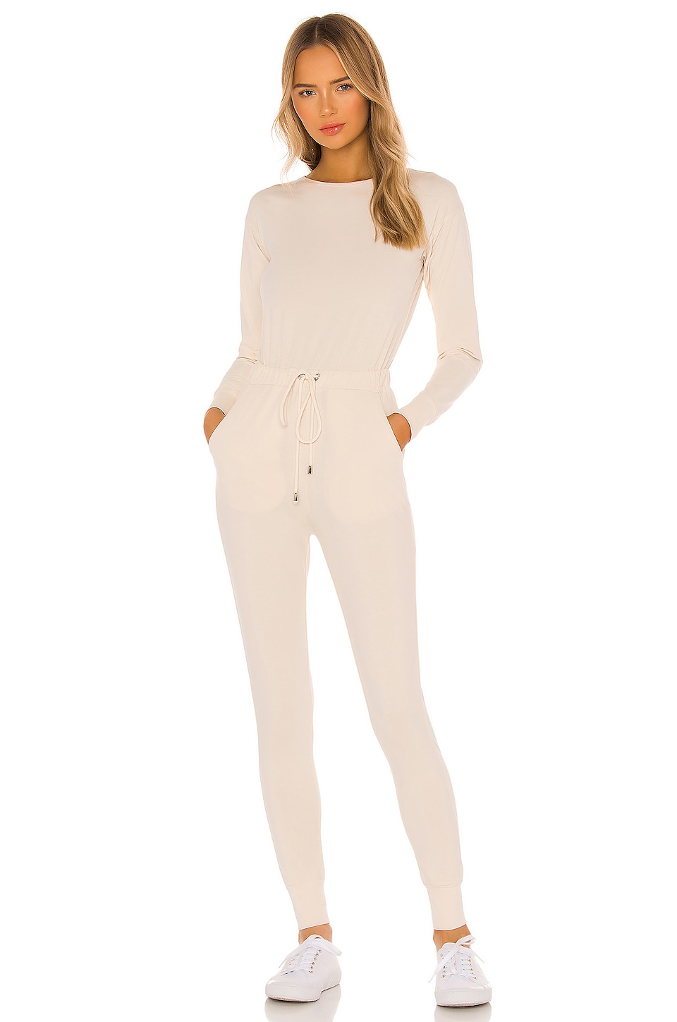 Lovers + Friends Vela Lounge Jumpsuit in Nude