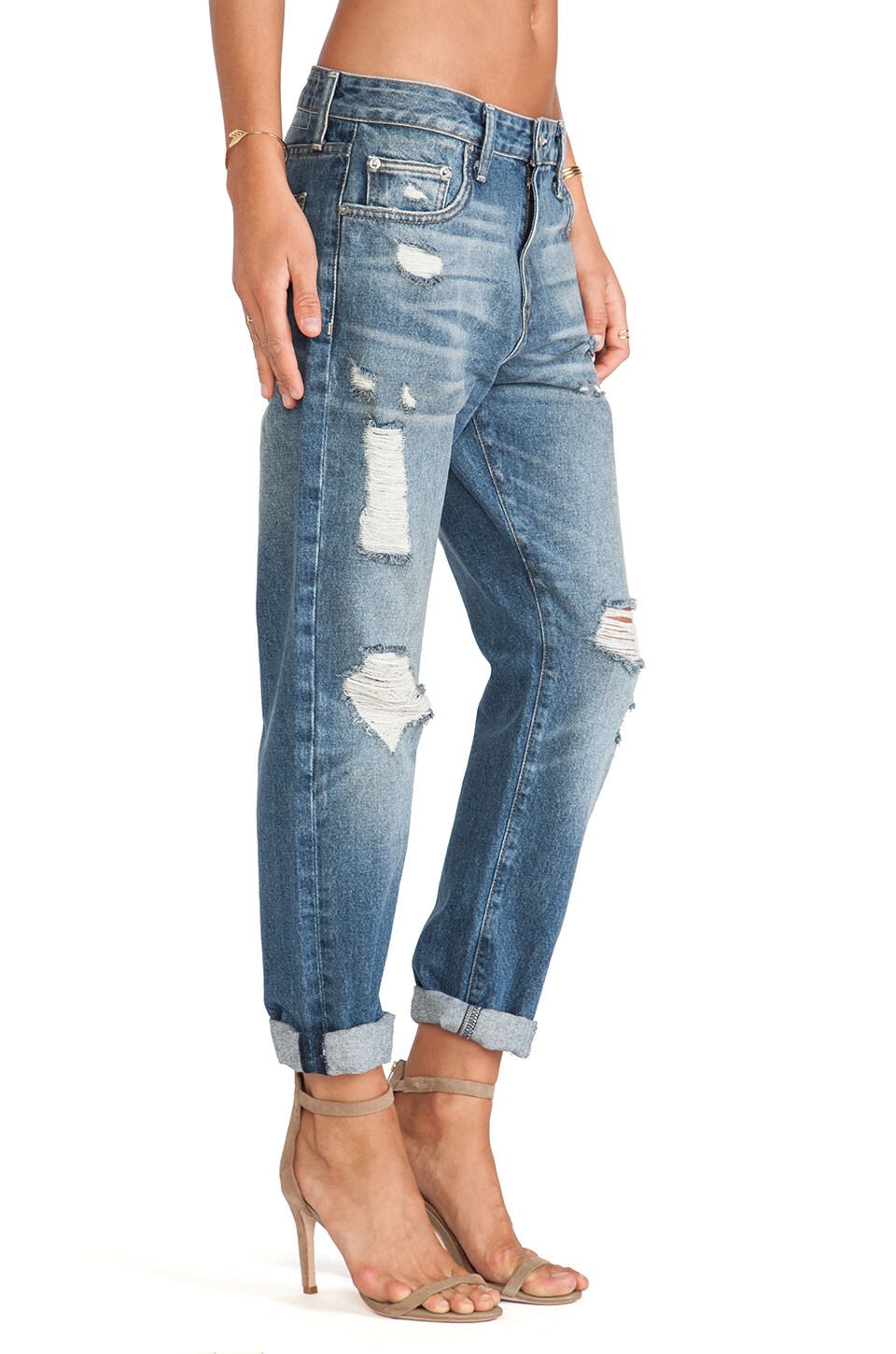 Lovers and Friends Jeremy High Waisted Boyfriend Jean in Rosecrans