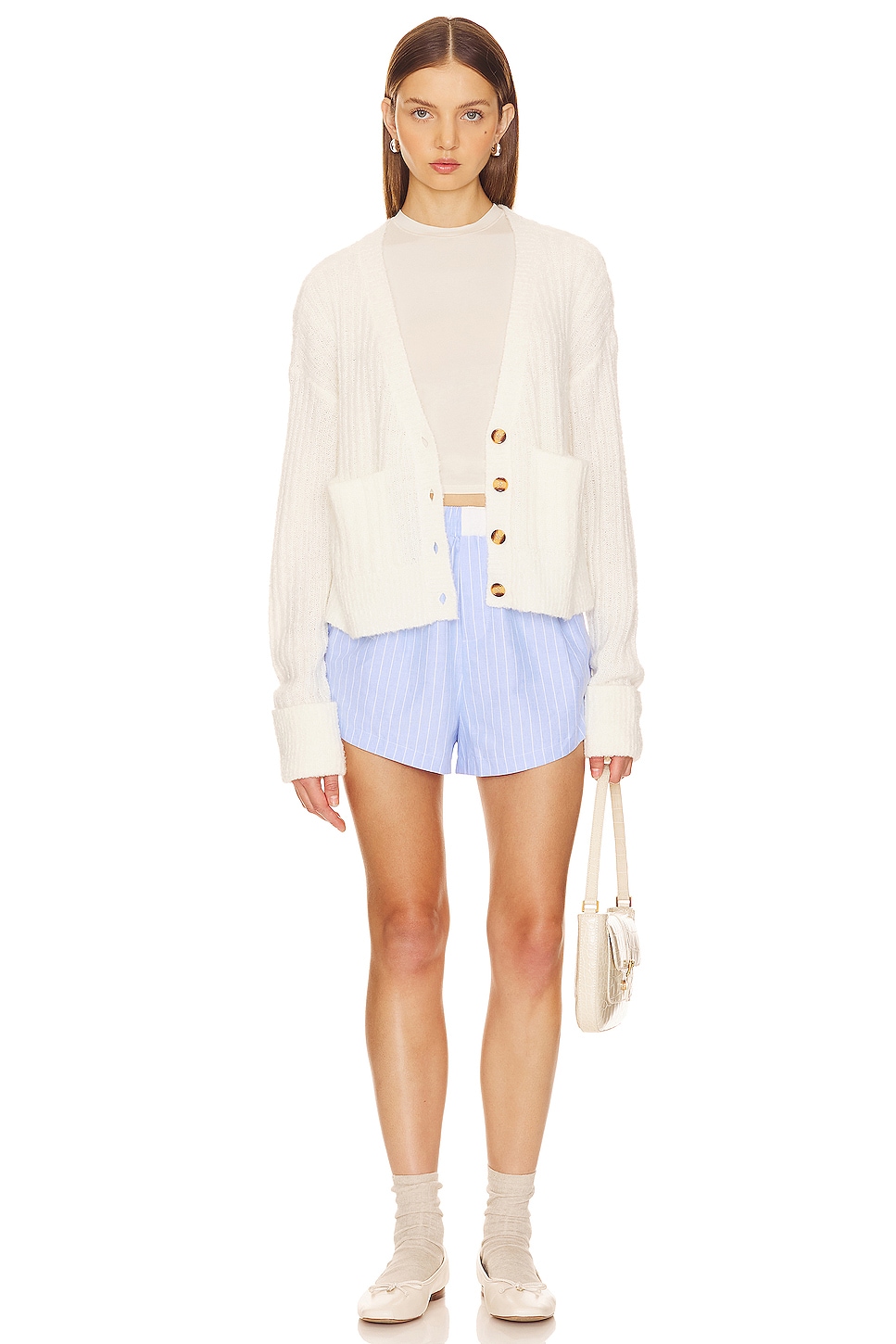 Lovers and Friends Caroline Cardigan in Ivory REVOLVE