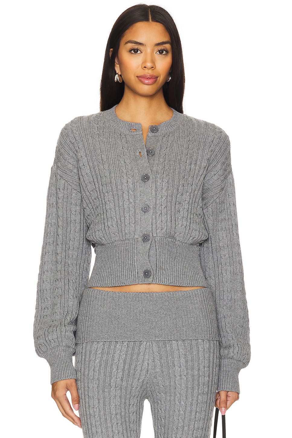 Lovers and Friends x Emily Gemma Bessie Cardigan in Grey
