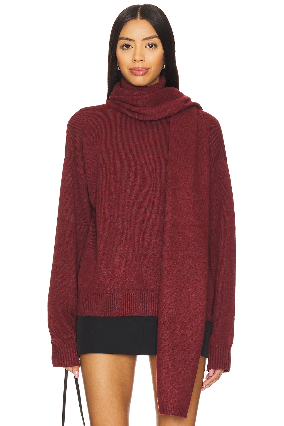 Lovers and Friends Nemy Sweater Scarf Set in Burgundy REVOLVE