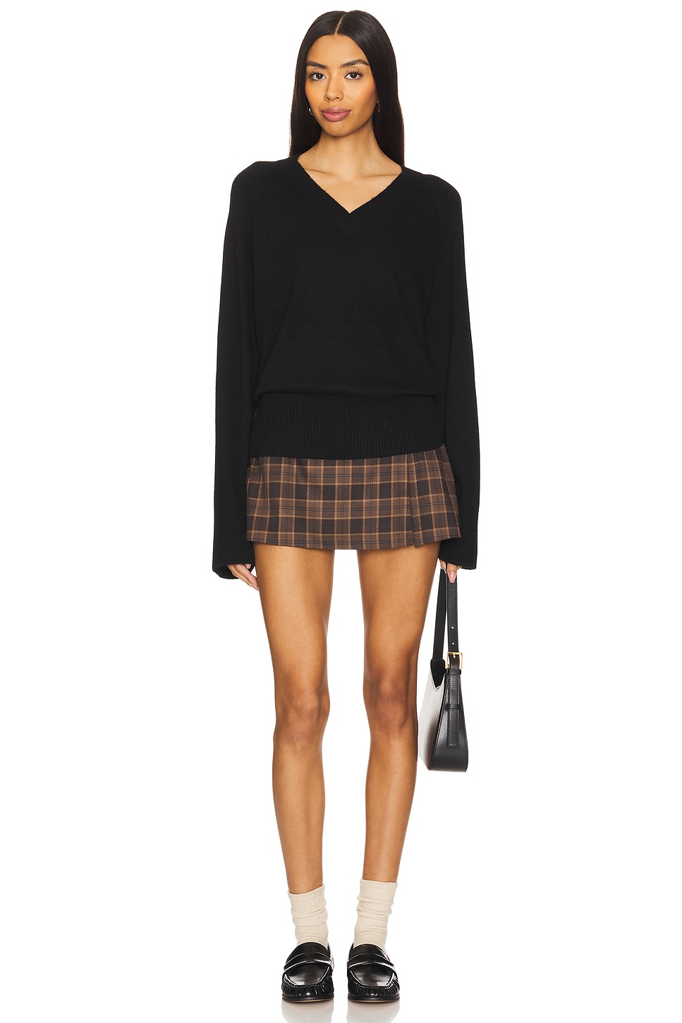 Lovers and Friends Yasmina V Neck Sweater in Black | REVOLVE