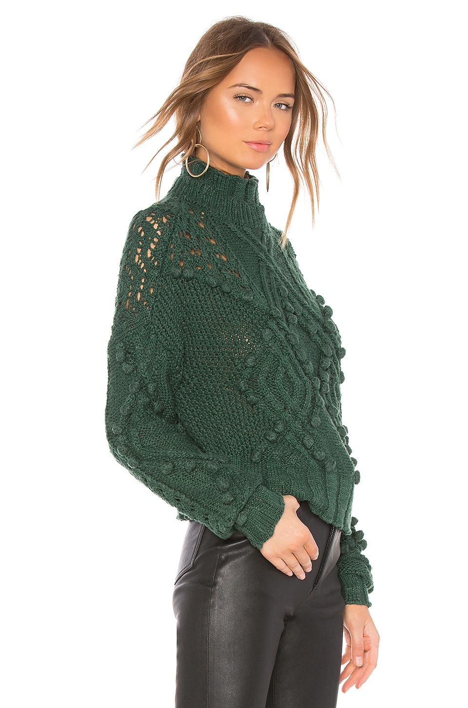 Lovers and Friends Daybreak Sweater in Forest Green