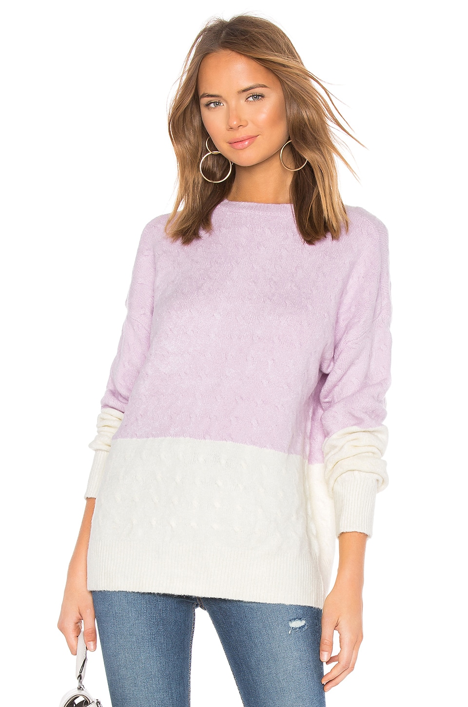 Lovers and Friends Tina Sweater in Lilac & Ivory | REVOLVE