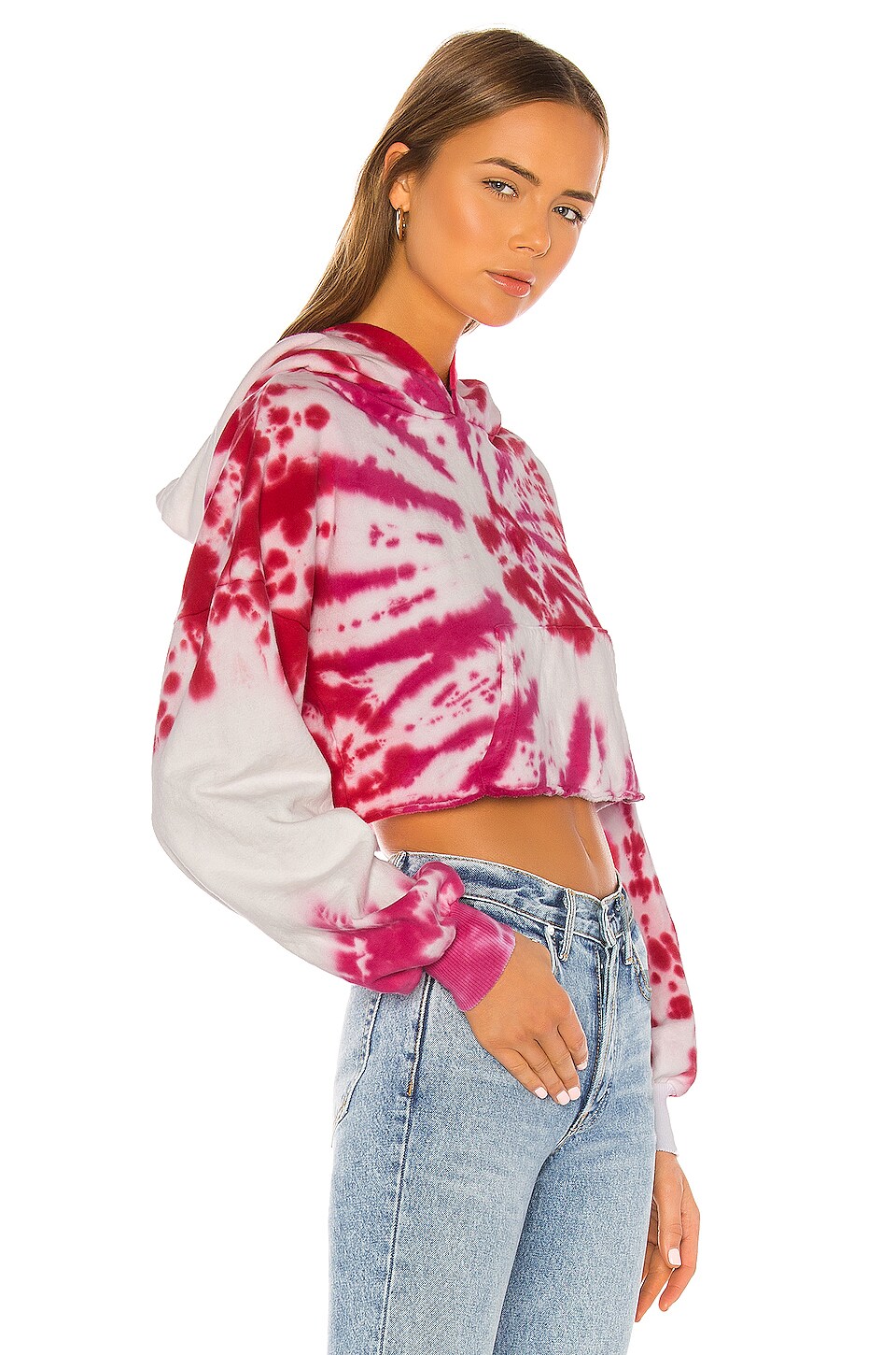 pink tie dye hoodie and joggers