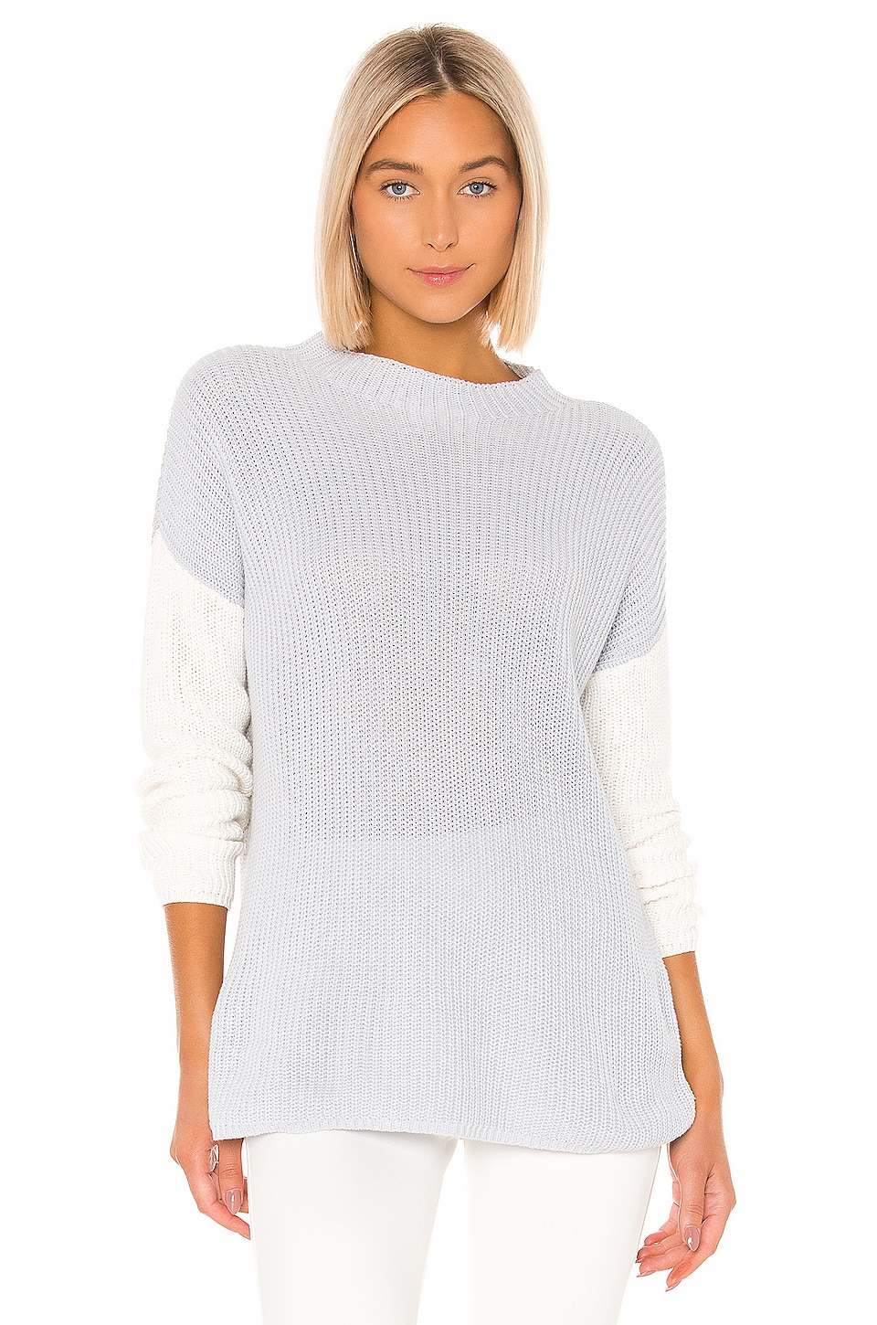 Lovers and Friends Dalton Sweater in Grey & White | REVOLVE