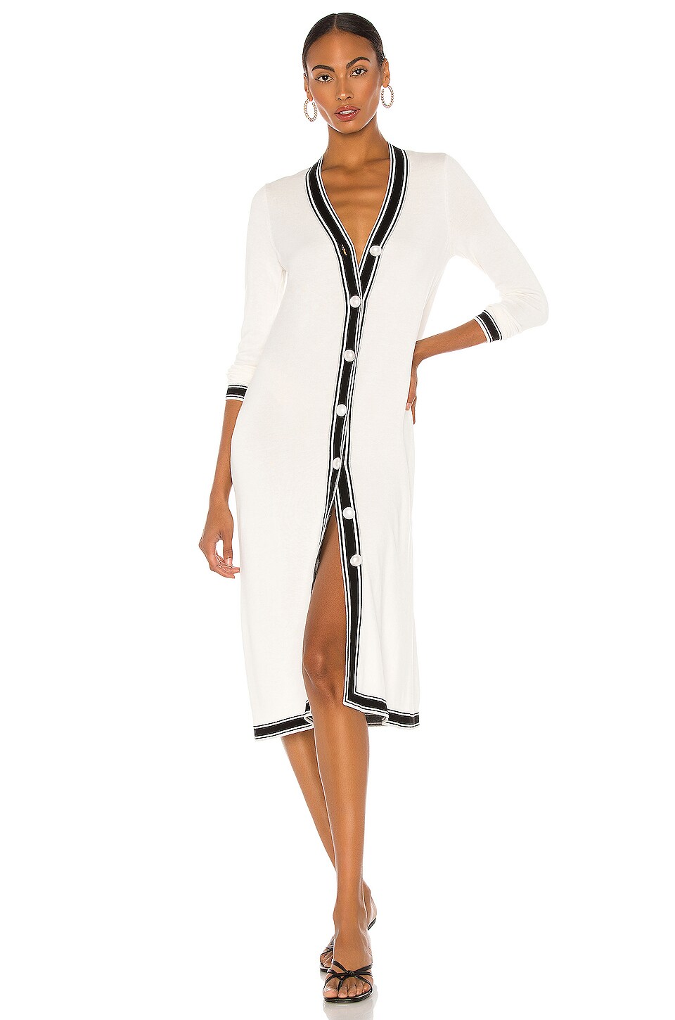 Lovers and Friends Isabella Cardigan in White & Black