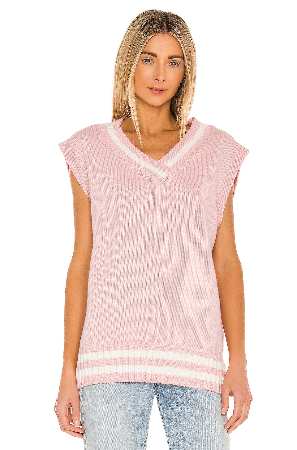 revolve pink sweater