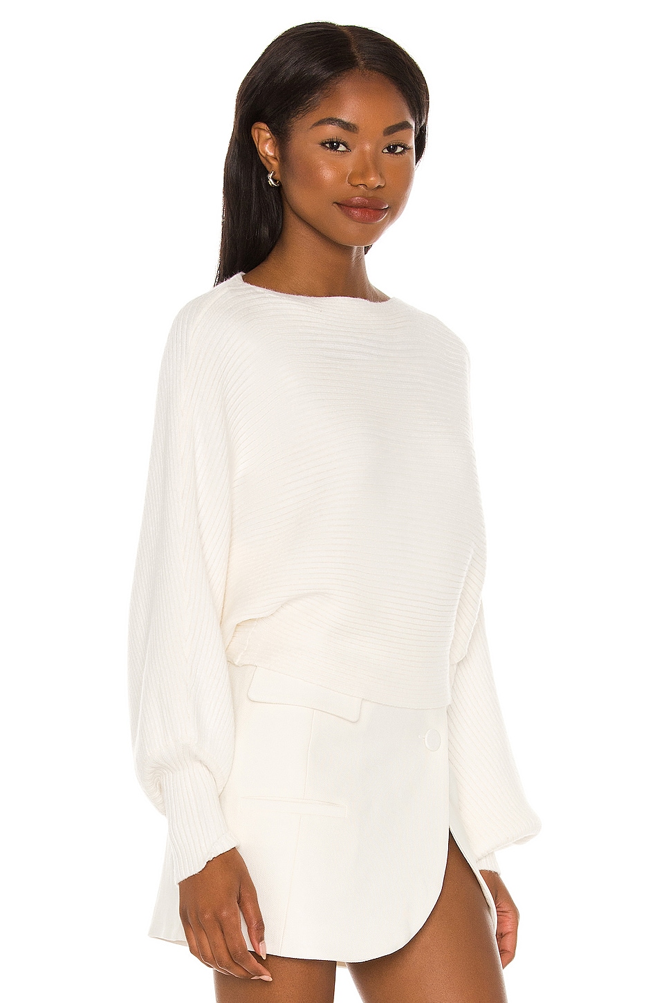 Lovers and Friends Olivia Off Shoulder Sweater in White