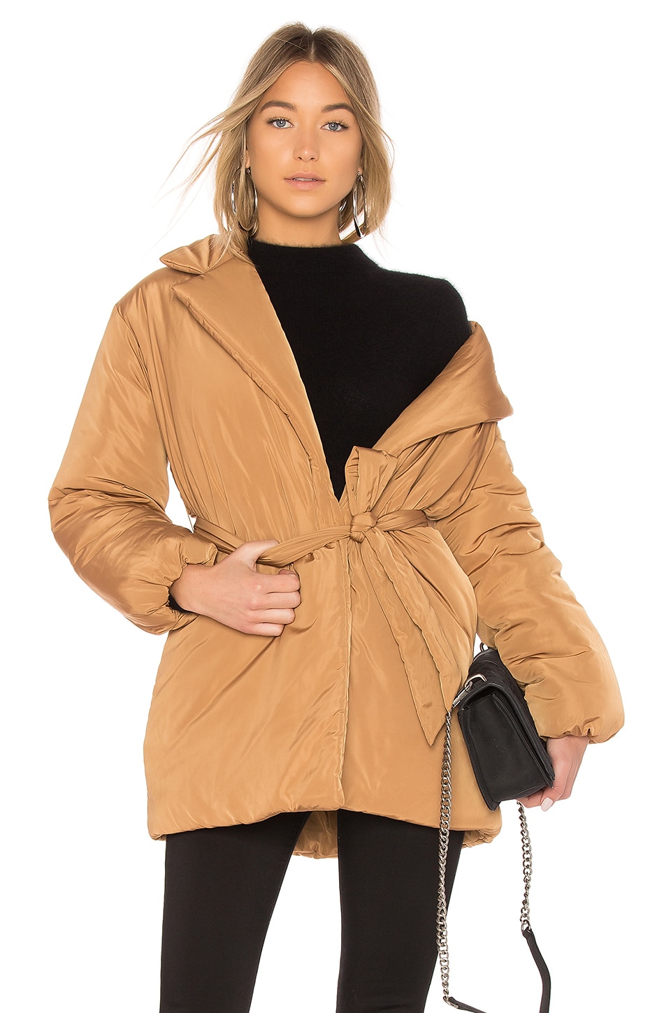 Calla Lily Belted Puffer
