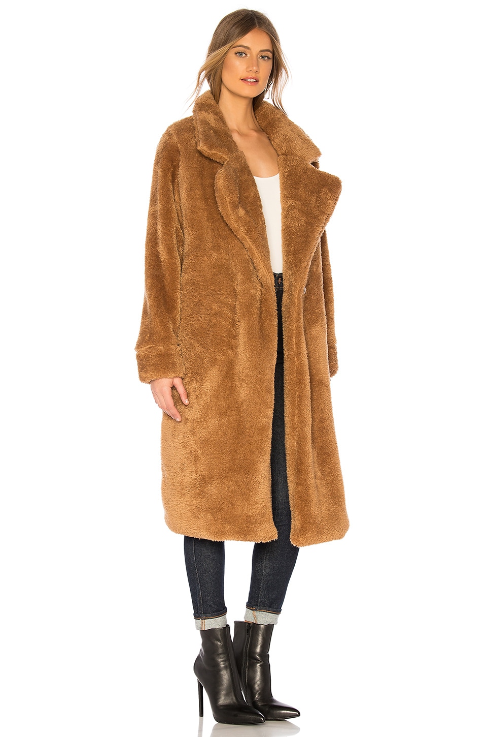 Lovers and Friends Teddy Fur Coat in Camel
