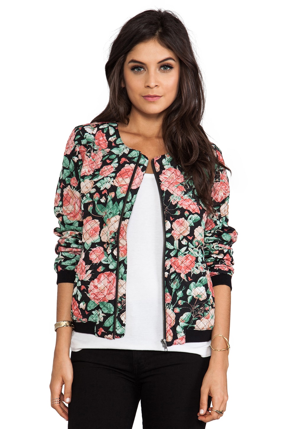 Image 1 of Catch Up Bomber Jacket in Autumn Rose