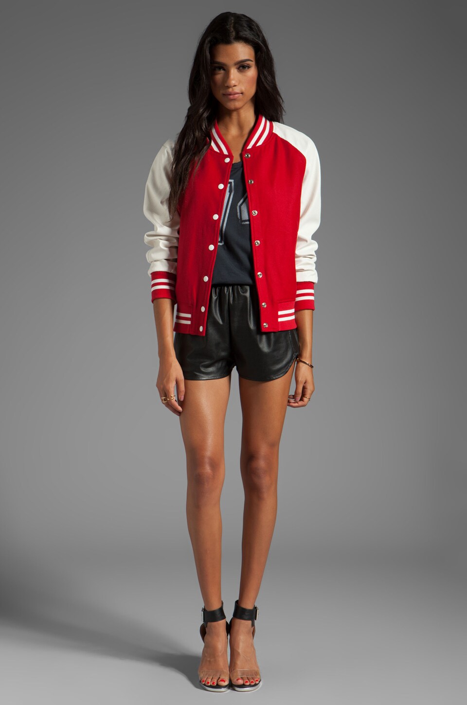 Lovers and Friends for REVOLVE Varsity Jacket in Red