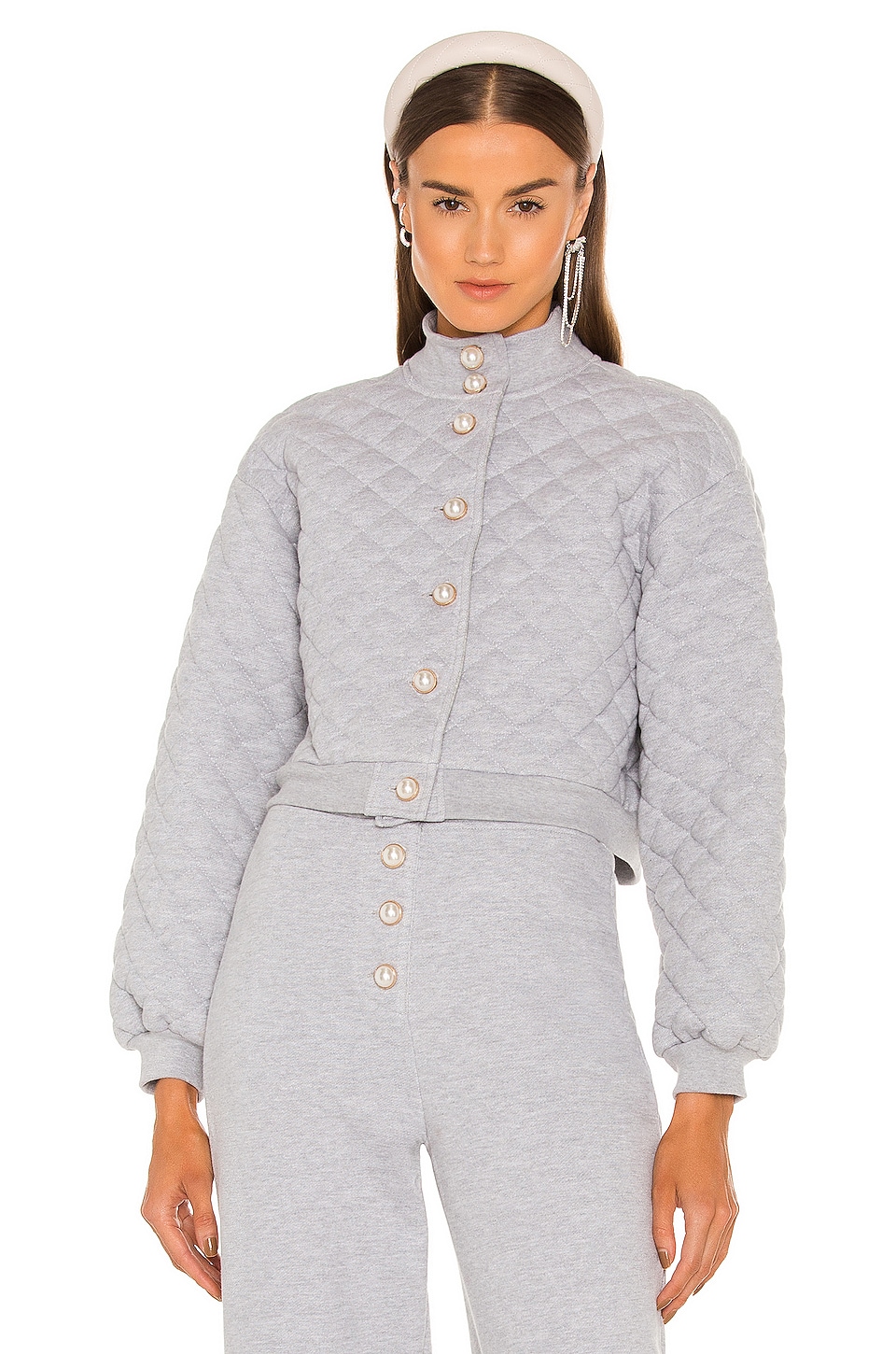 Lovers and Friends Claudia Quilted Jacket Heather Grey