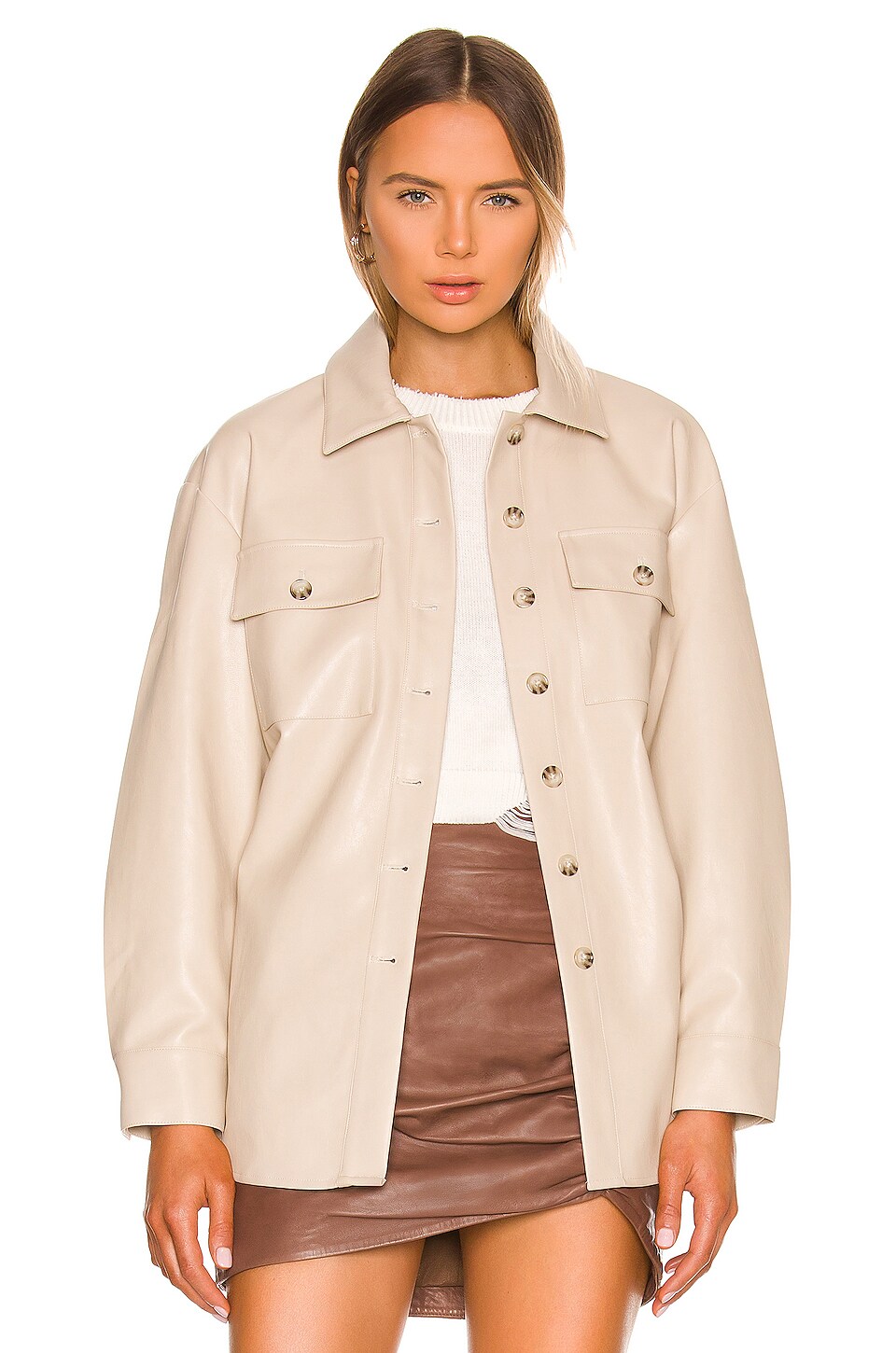 Lovers and Friends Shayna Shacket in Bone