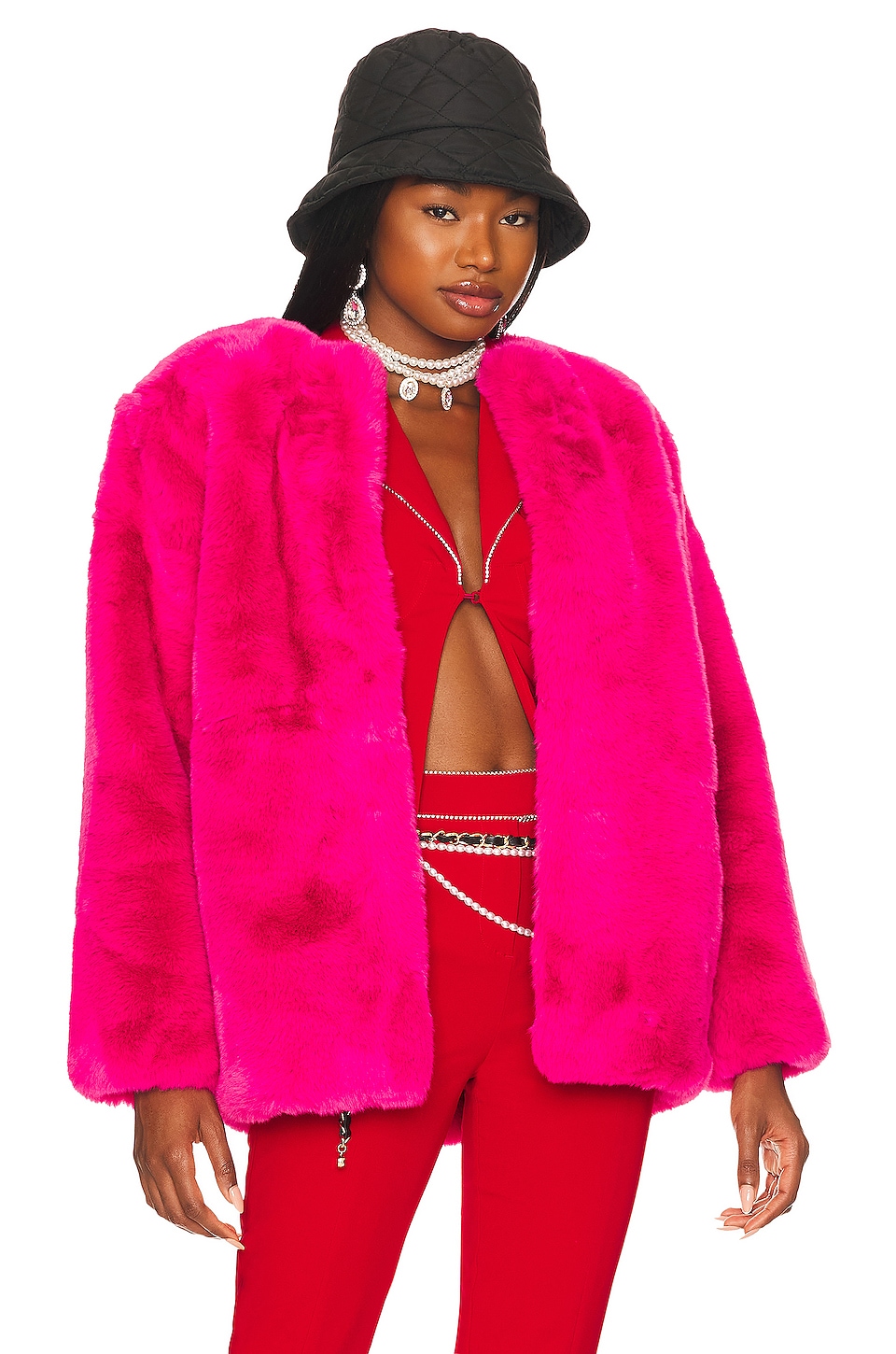 Image 1 of Zoe Coat in Electric Pink