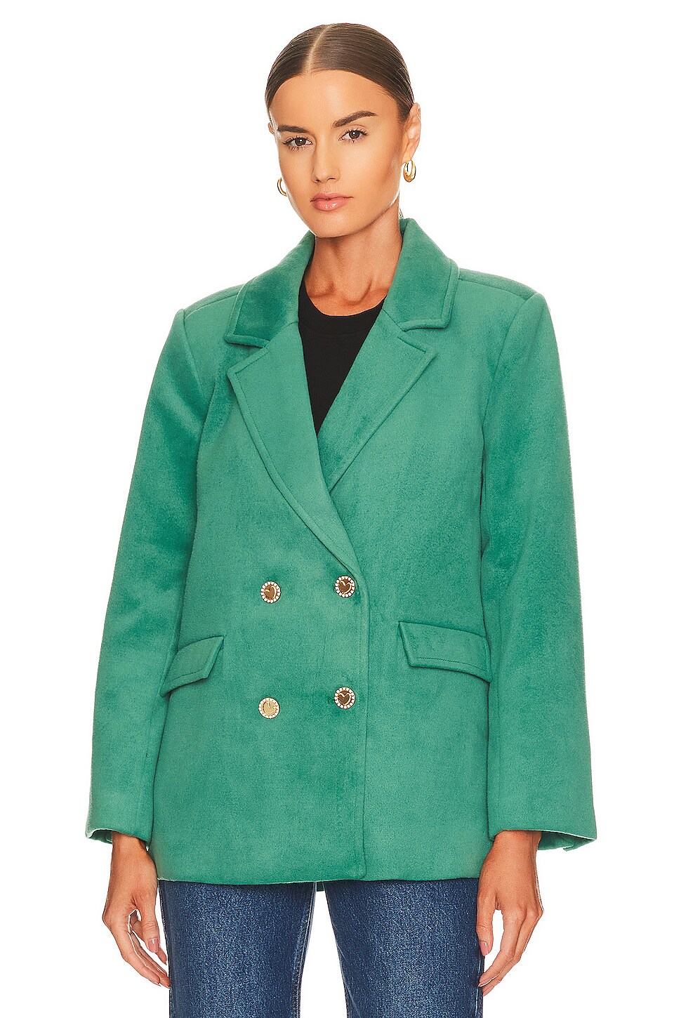 Lovers and Friends Melrose Jacket in Aqua Blue