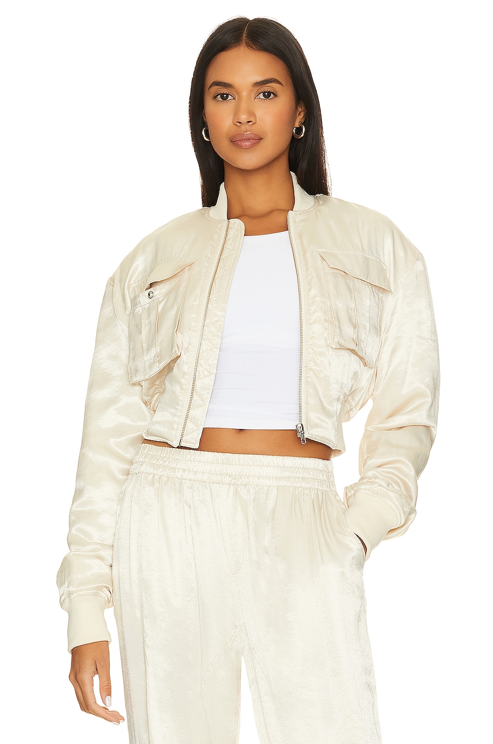 Bomber hot sale jacket cream