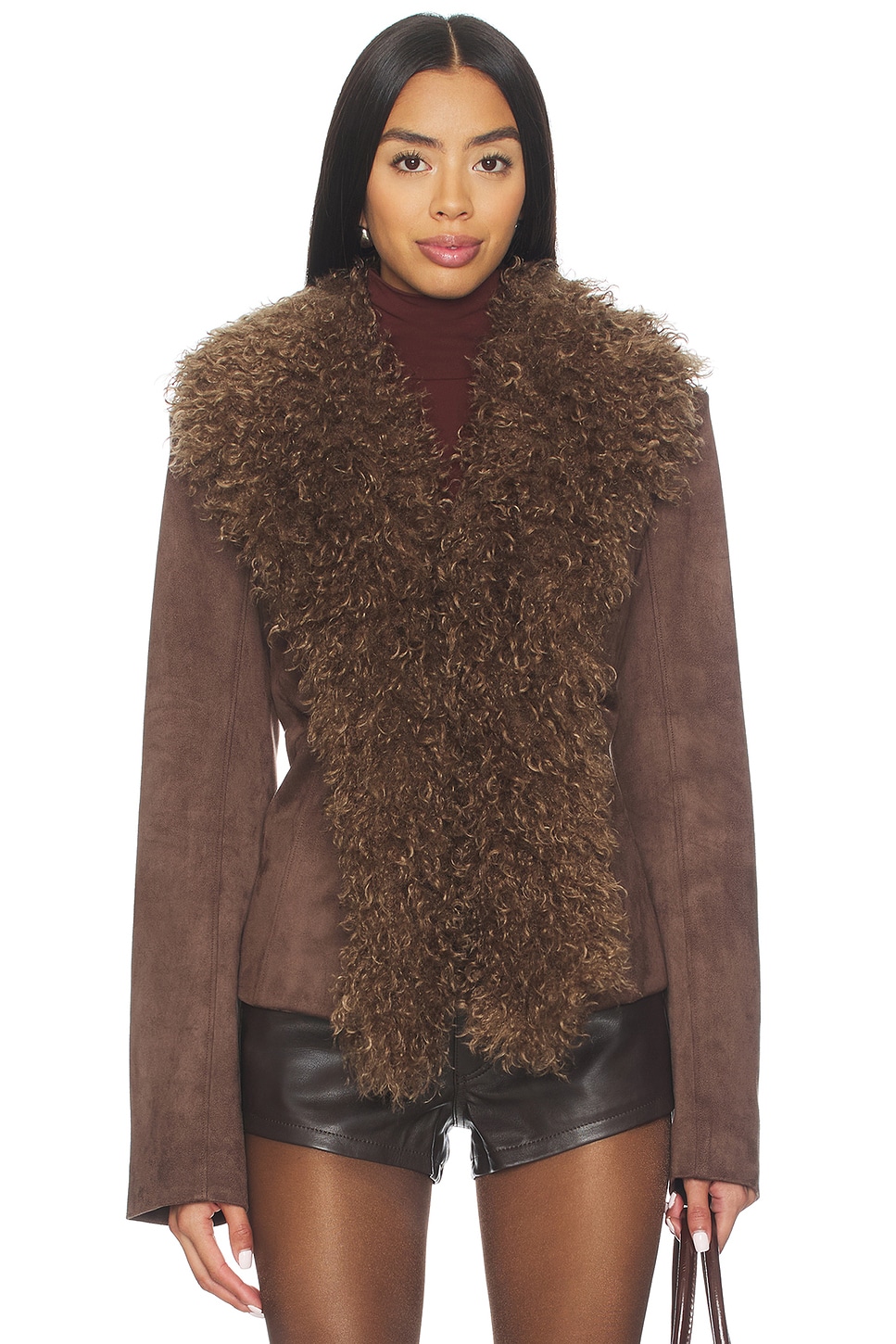 Alena Faux Suede Coat