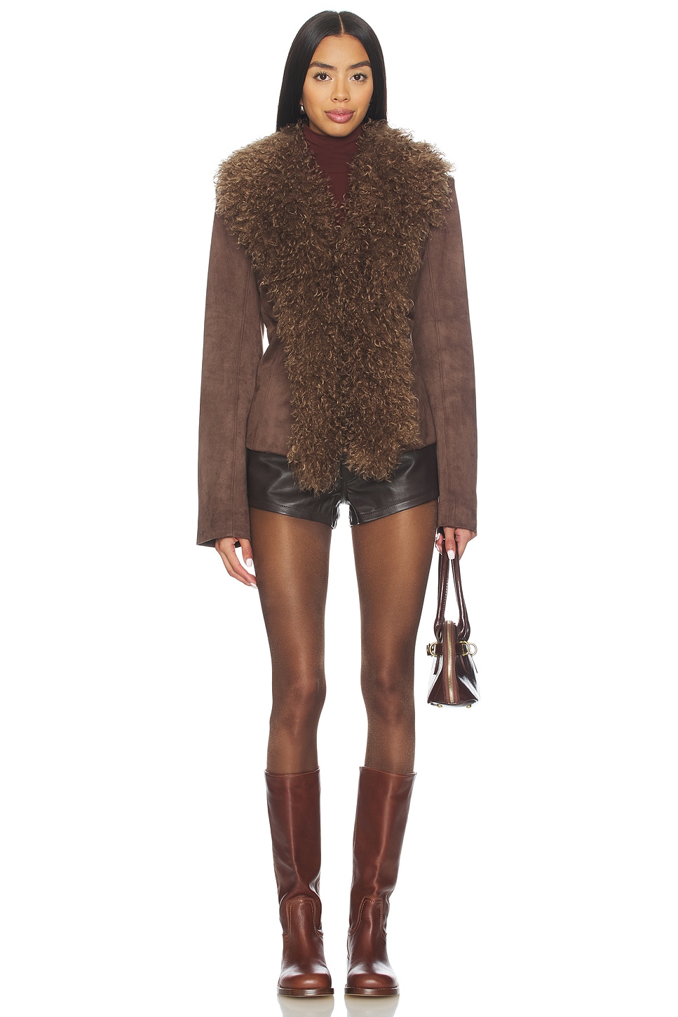 Alena Faux Suede Coat