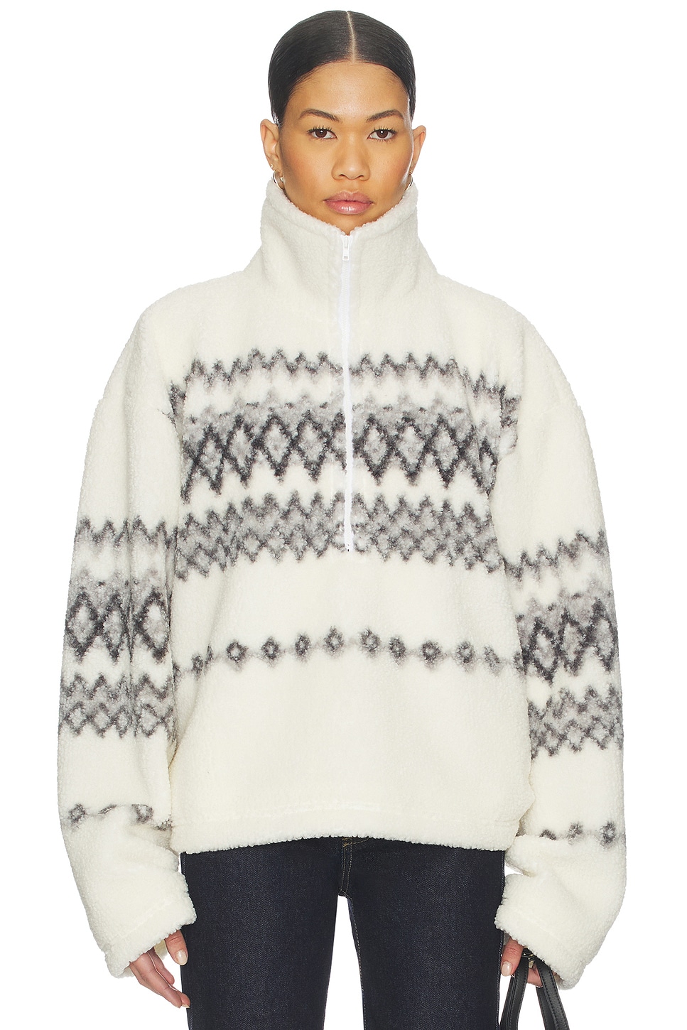 Lovers and Friends Billie Half Zip Pullover in Cream | REVOLVE