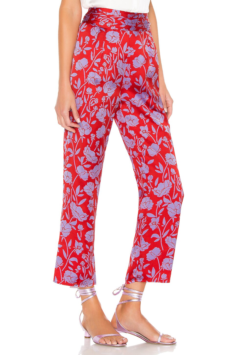 Lovers and Friends Selma Pant in Red & Purple Floral