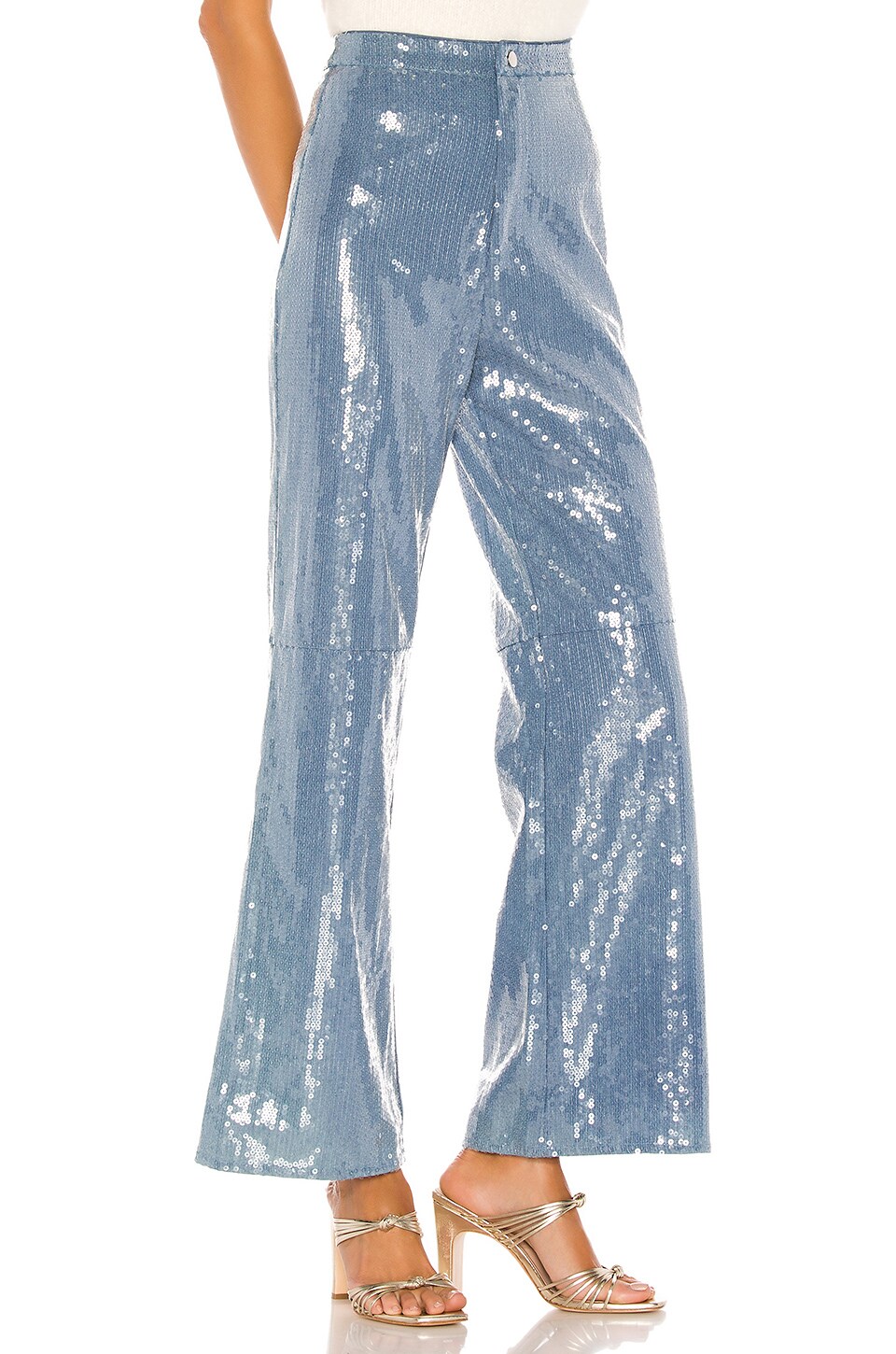 Lovers and Friends Jaxon Pant in Light Denim Blue