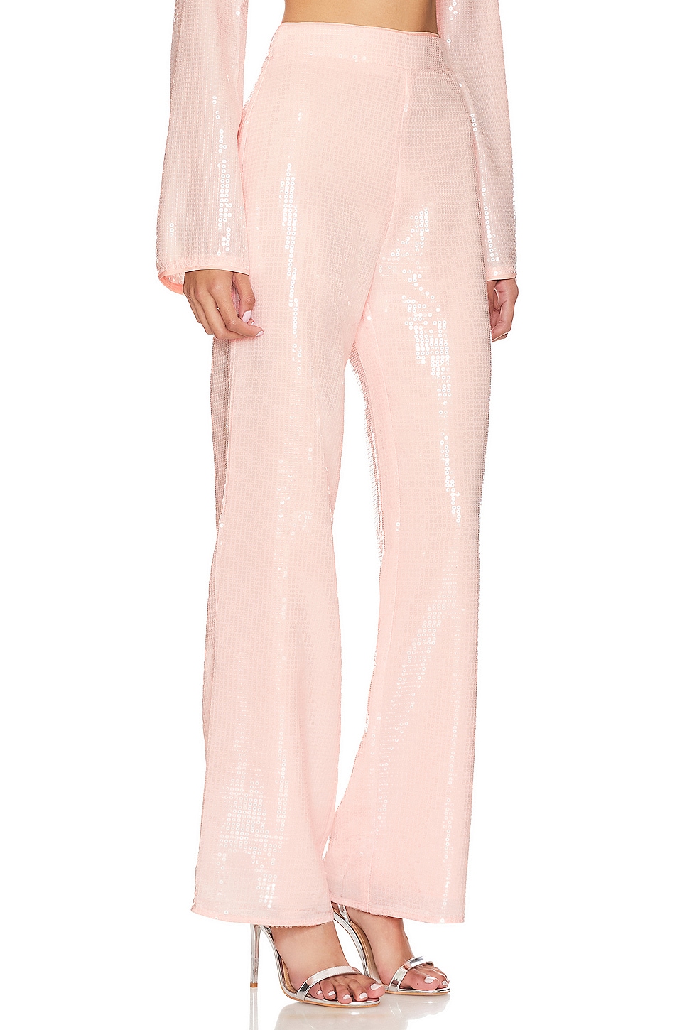 Lovers and Friends Leighton Sequin Pant in Champagne Pink