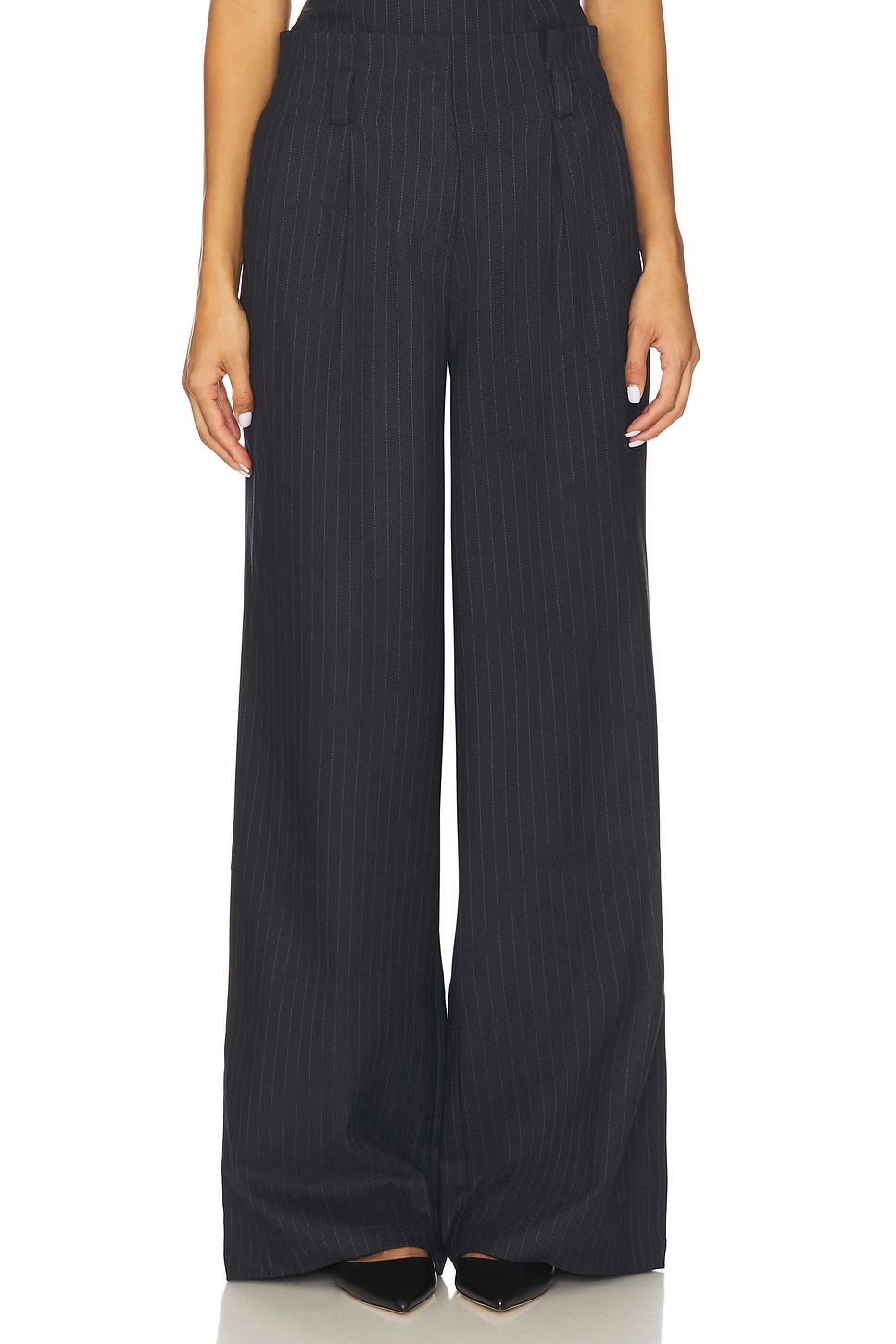 Denise Pant in Navy Pinstripe View 1 of 6