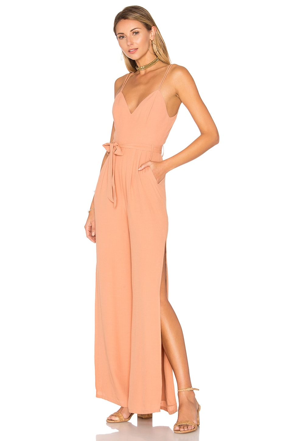 Lovers and Friends Charisma Jumpsuit in Tan | REVOLVE