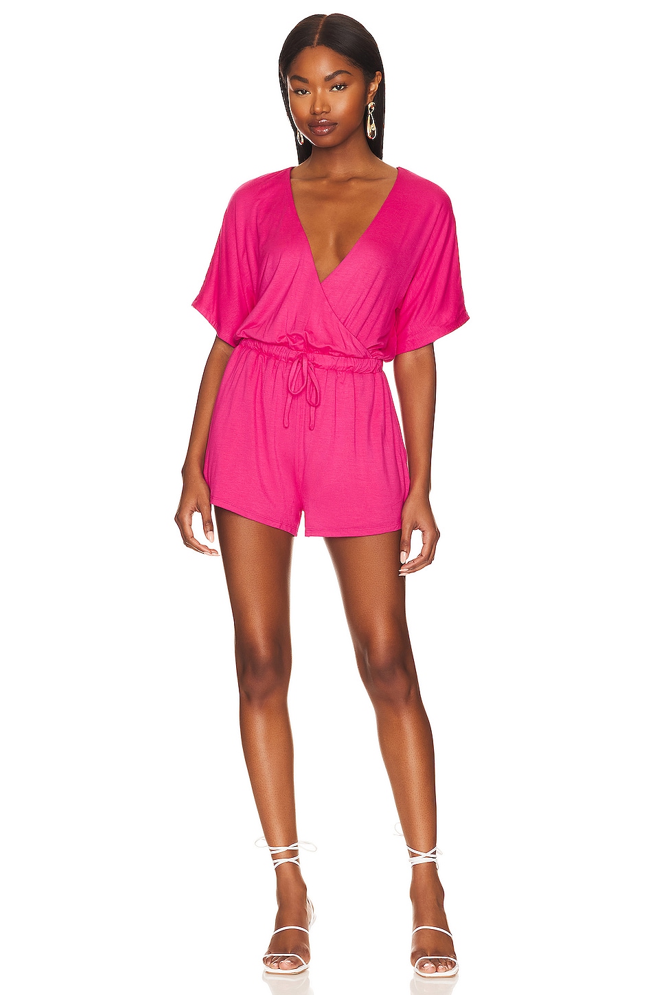 Lovers and Friends Selene Romper in Magenta Pink | REVOLVE