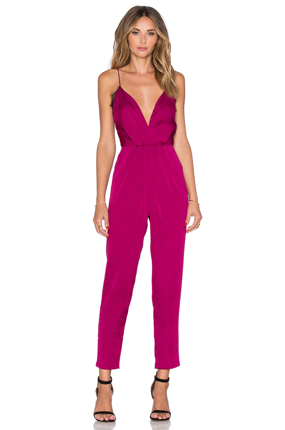 Lovers + Friends My Way Jumpsuit in Berry REVOLVE