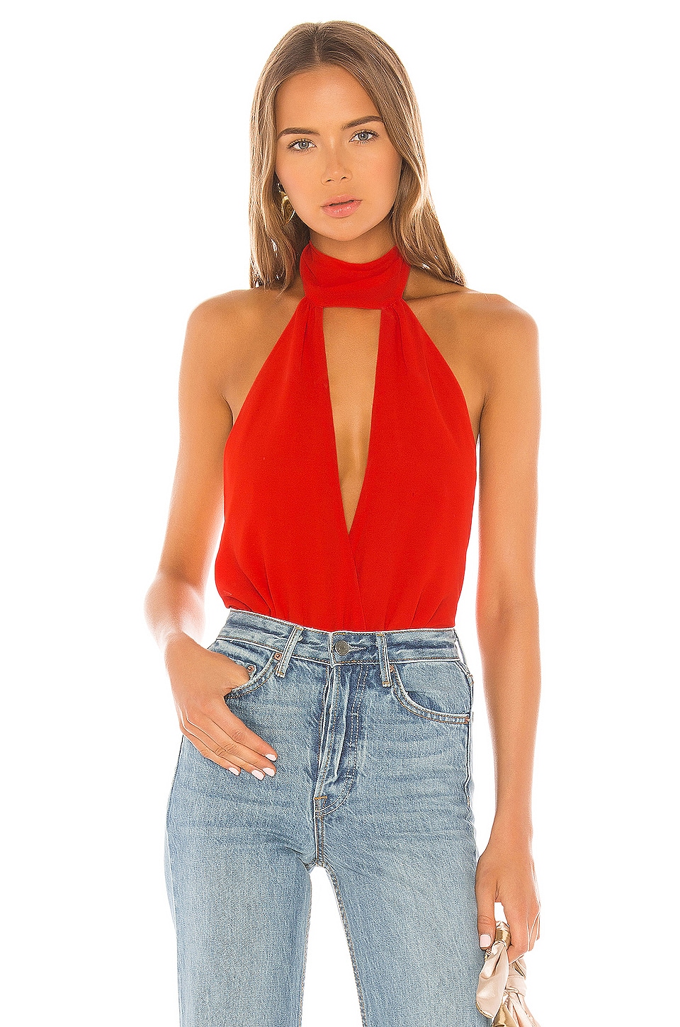 Lovers and Friends Cairo Bodysuit in Blood Orange