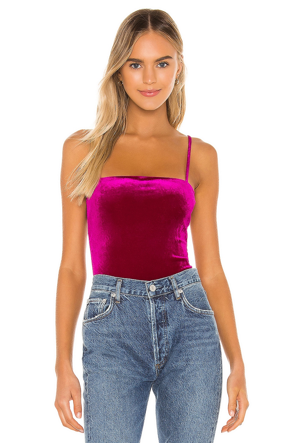 Lovers and Friends Agnes Bodysuit in Magenta