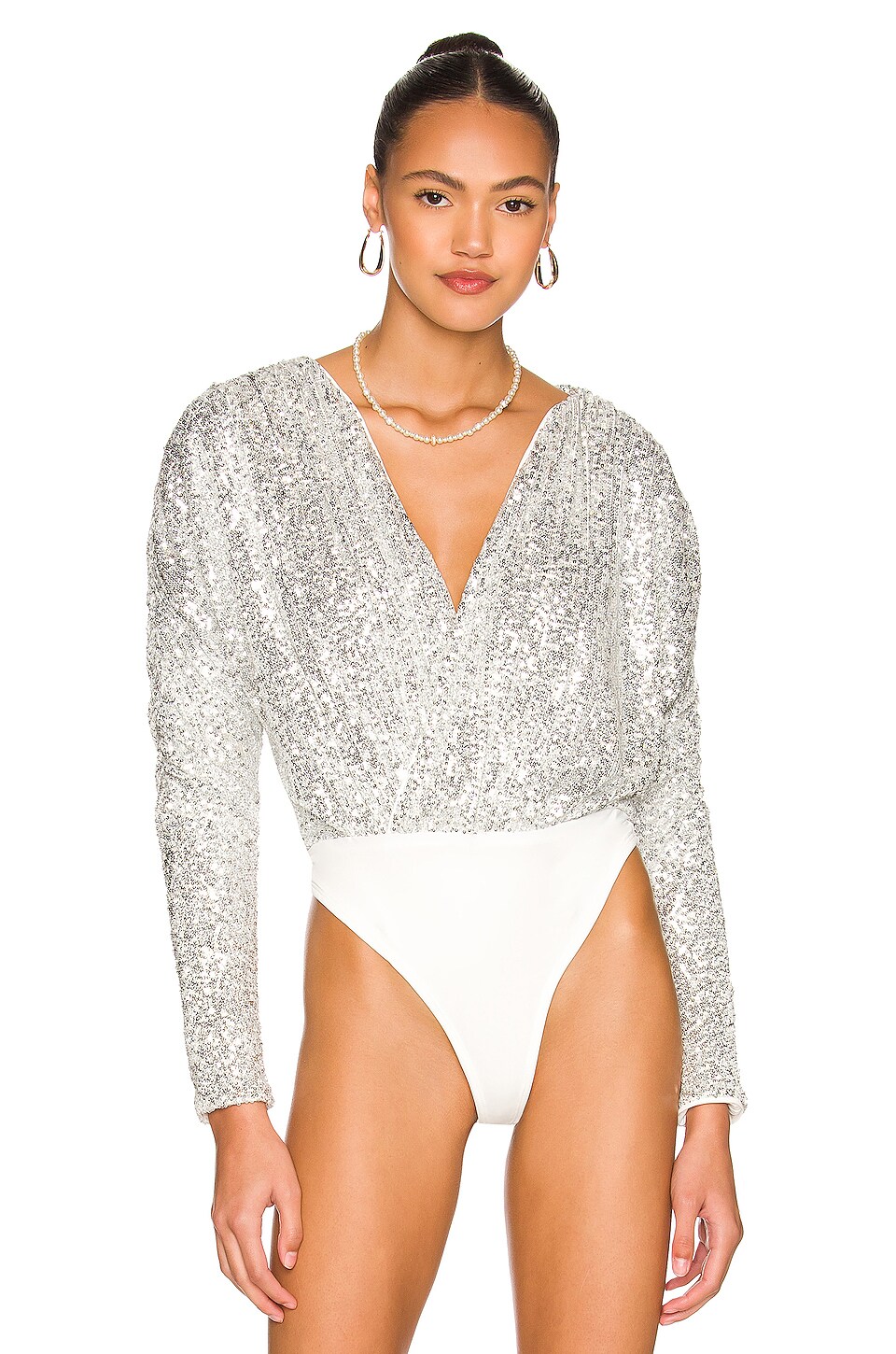 Lovers and Friends Ginger Bodysuit in Silver