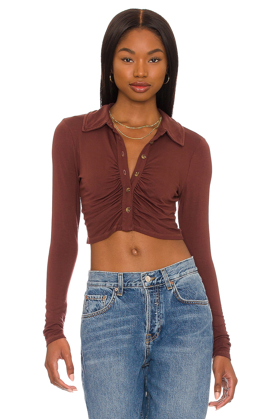 Lovers and Friends Bernie Top in Brown | REVOLVE
