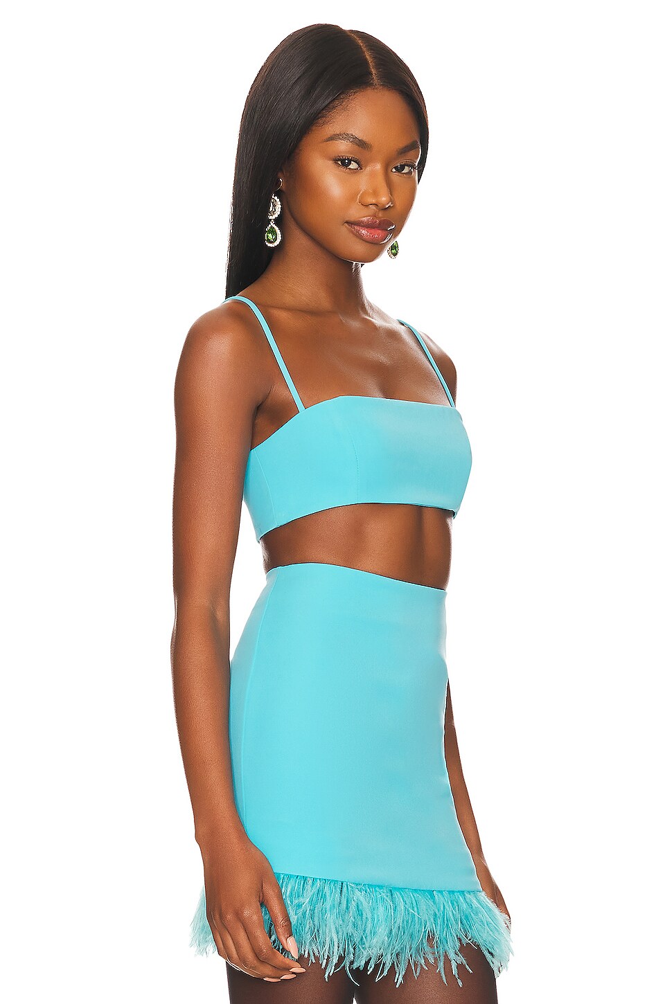 Lovers and Friends Westlake Bralette Top in Turquoise Blue