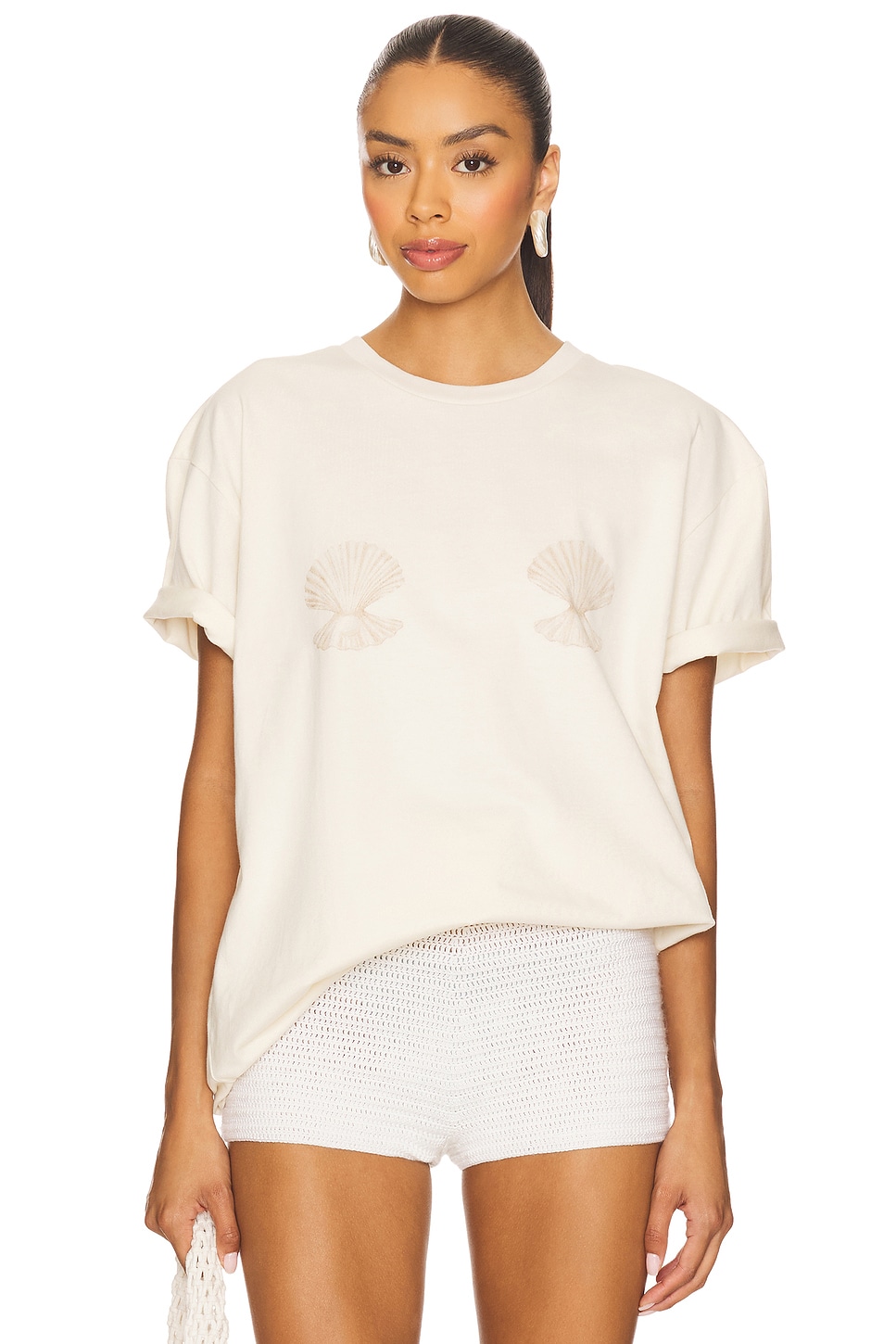 Cover Up Tee in Pearl Seashell View 1 of 5