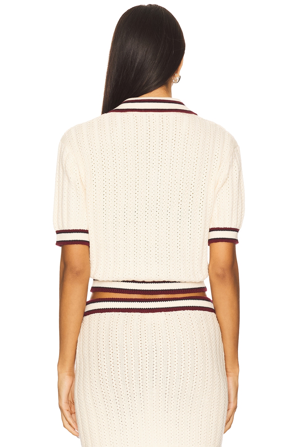 Lovers and Friends Remy Pointelle Polo Top thumbnail