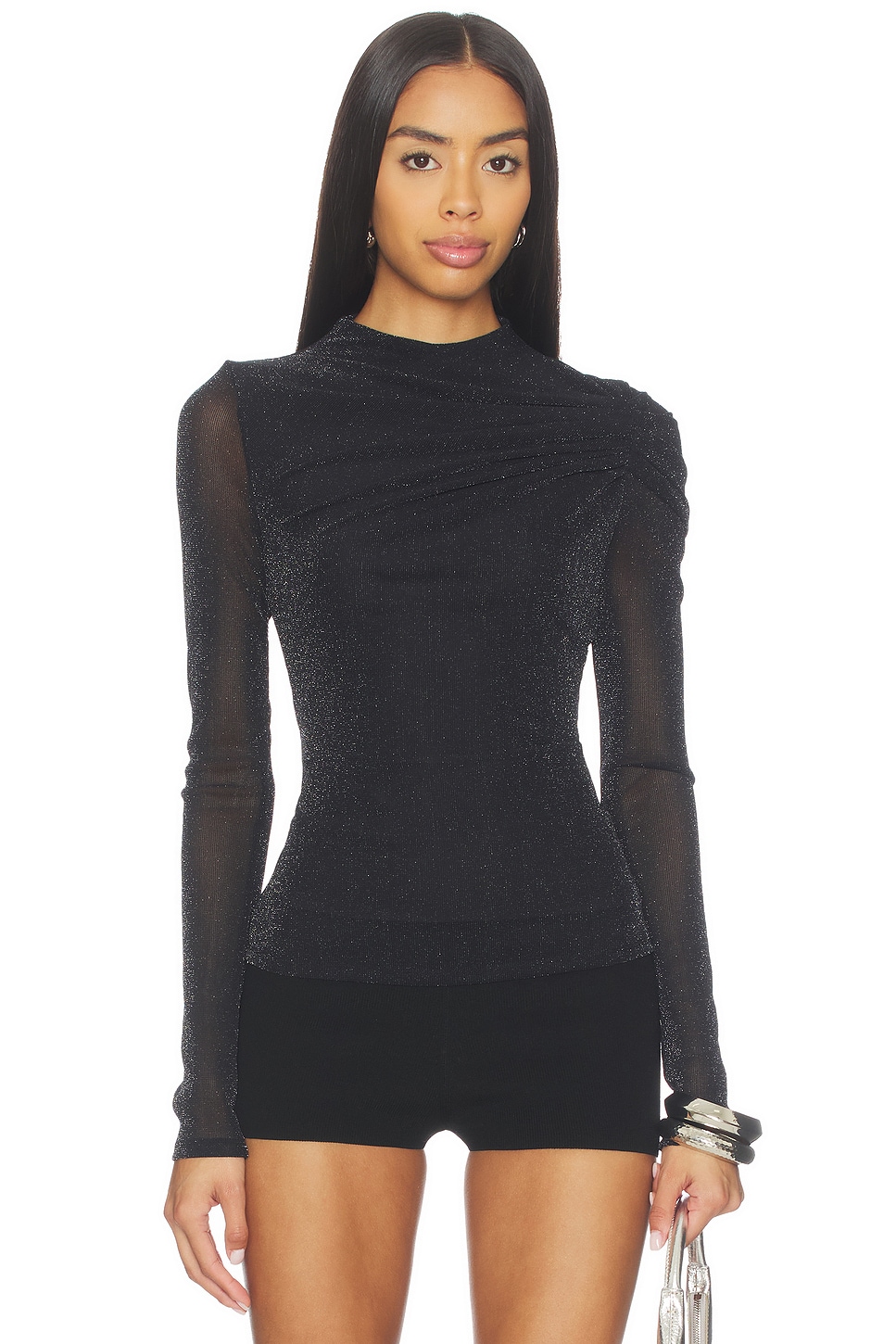 Vivian Top in Black Metallic View 1 of 5