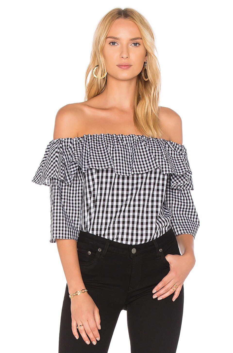 Lovers and Friends X REVOLVE Andrea Top in Mixed Black Gingham REVOLVE