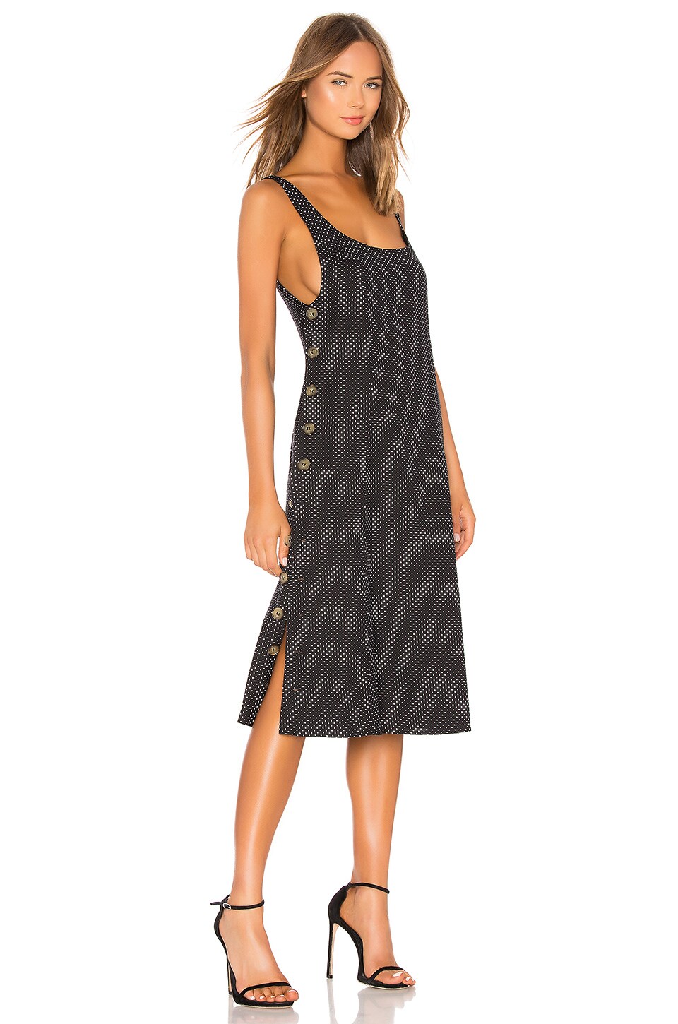 LPA Tank Midi Dress in Ditsy Dots REVOLVE
