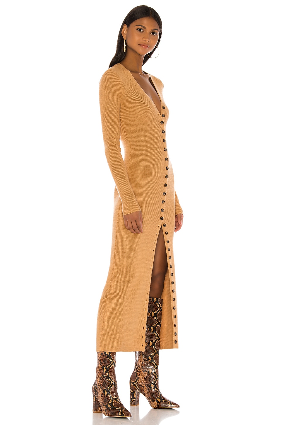 LPA Kavala Sweater Dress in Camel
