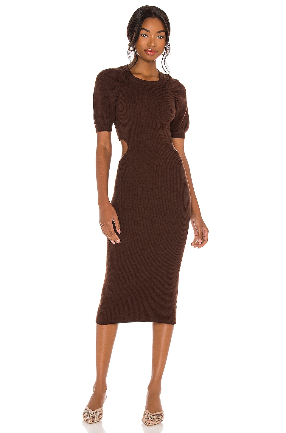 brown dress revolve